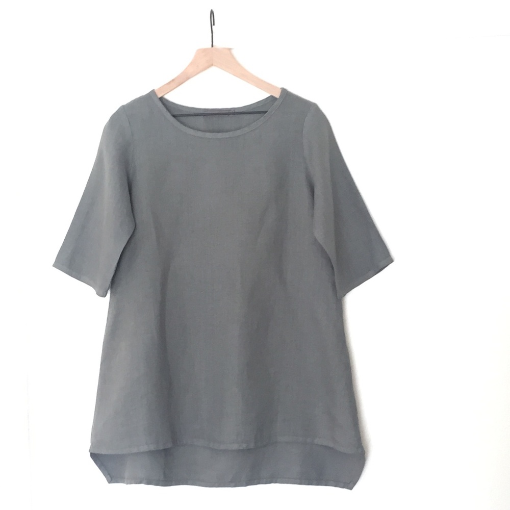 Cut Loose Solid Linen Tunic